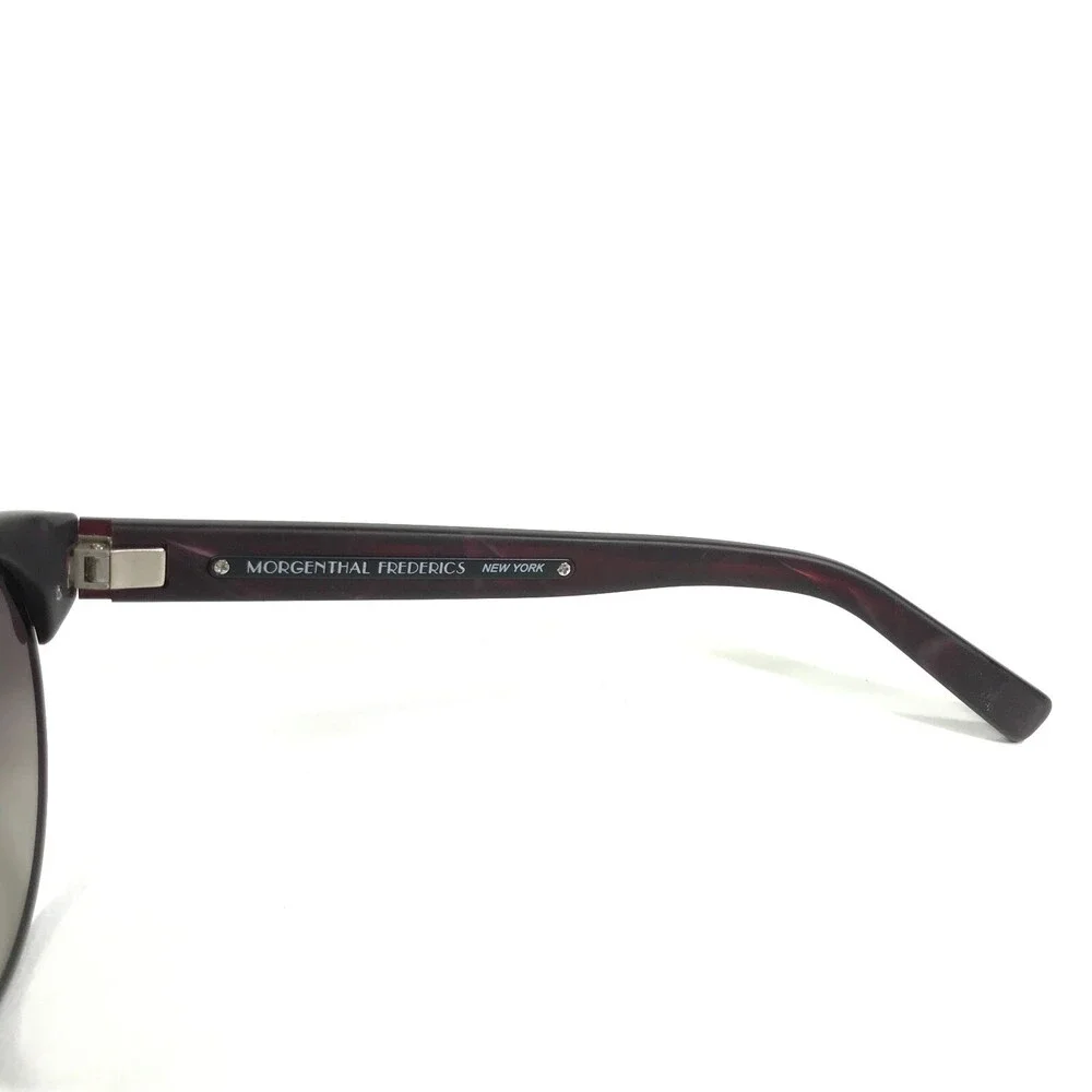 Morgenthal Frederics Sunglasses 816 GEOFF Black Purple Round w/ Purple Lenses